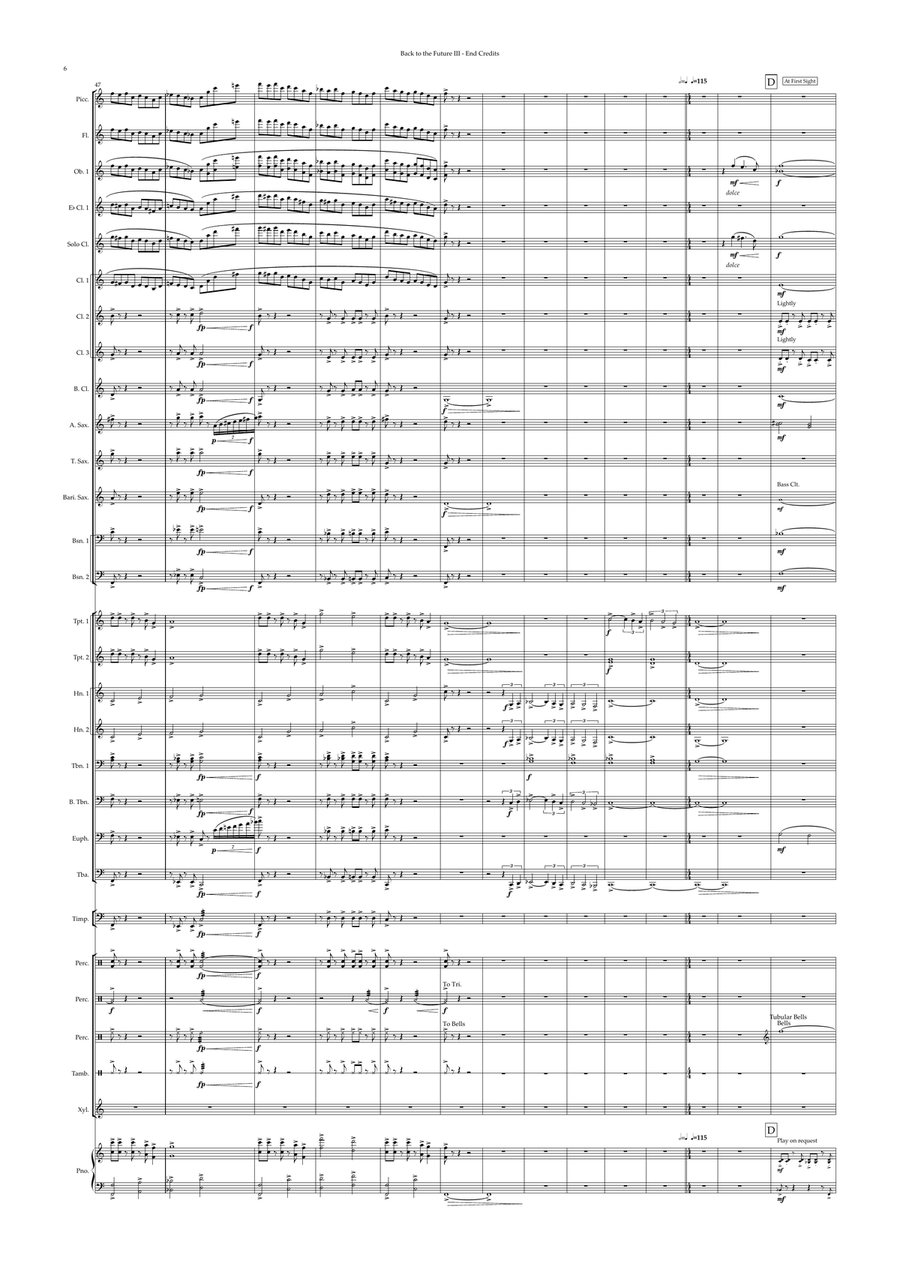 Back To The Future Part III Concert Band scores gallery preview page 6