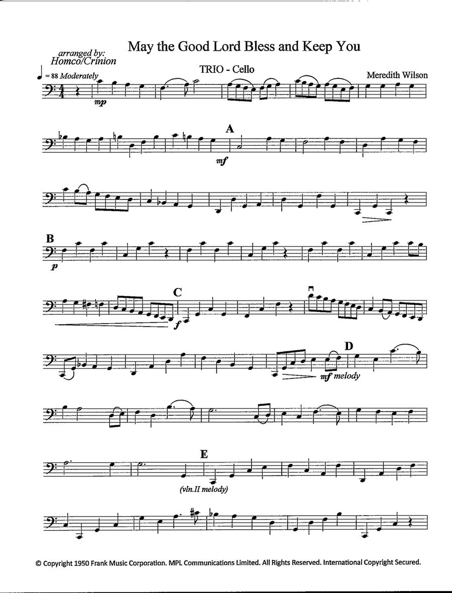 May The Good Lord Bless And Keep You String Trio scores gallery preview page 6