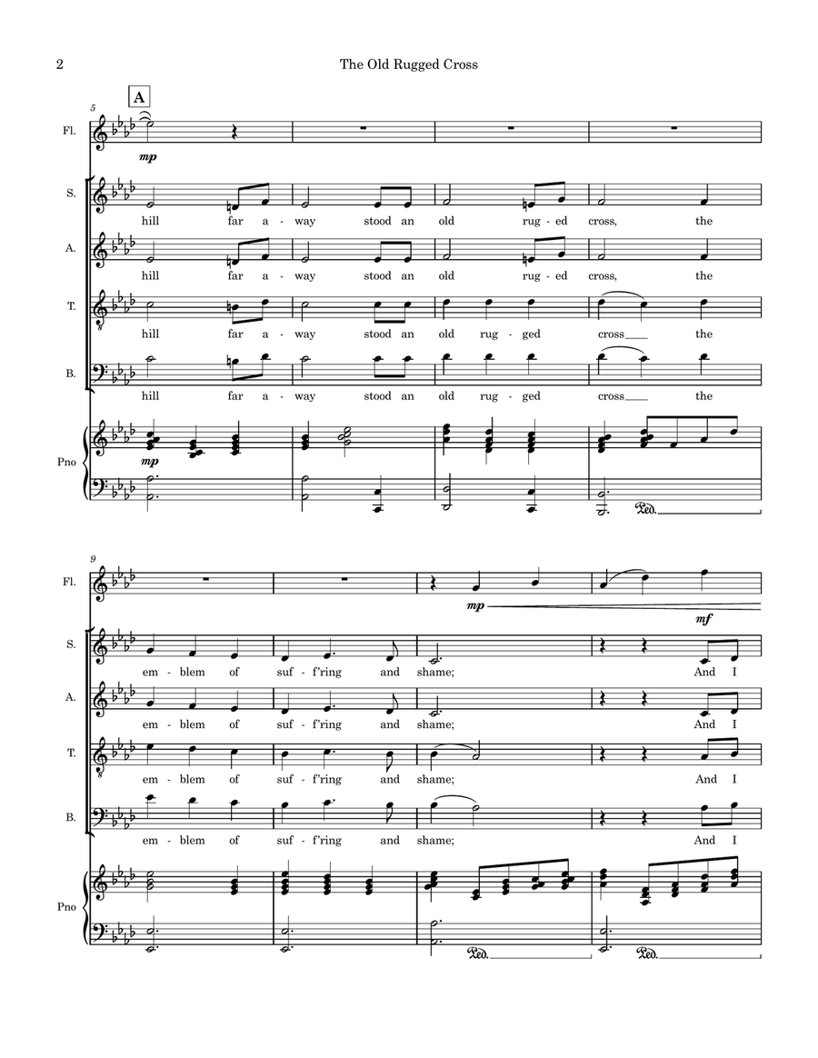The Old Rugged Cross The Old Rugged Cross 4-Part scores gallery preview page 2