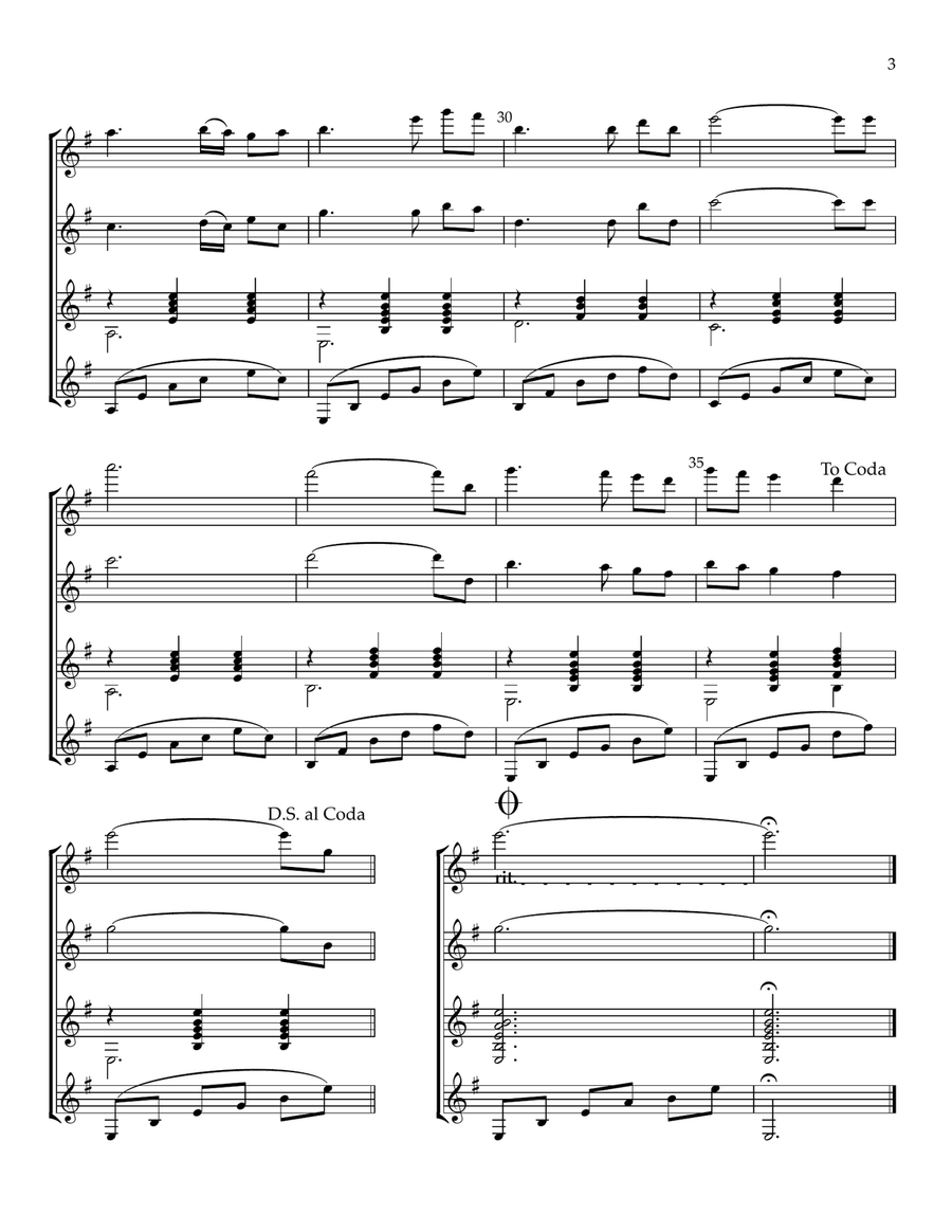 A Time For Us (Love Theme) Guitar Ensemble scores gallery preview page 3