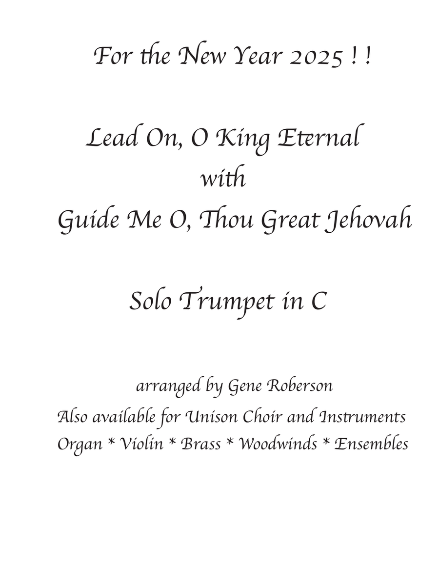 Lead On O King Eternal with Guide Me Trumpet Solo in C C Trumpet scores gallery preview page 1