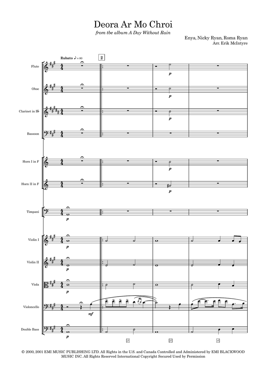 Deora Ar Mo Chroi Large Ensemble scores gallery preview page 2