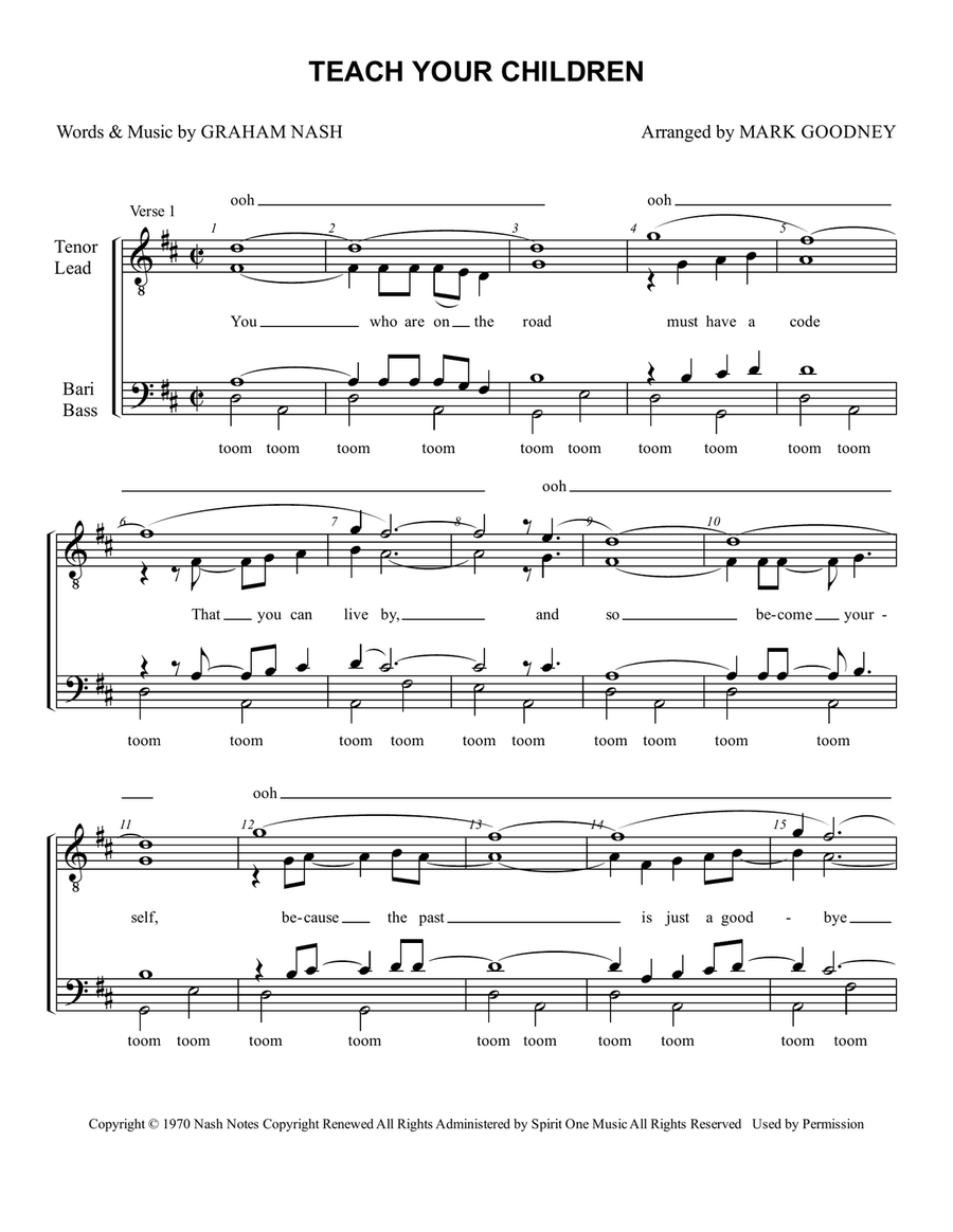 Teach Your Children Teach Your Children TTBB scores gallery preview page 2
