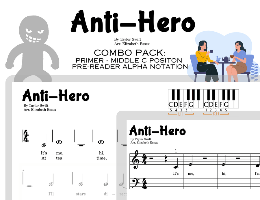 Anti-Hero Easy Piano scores gallery preview page 5