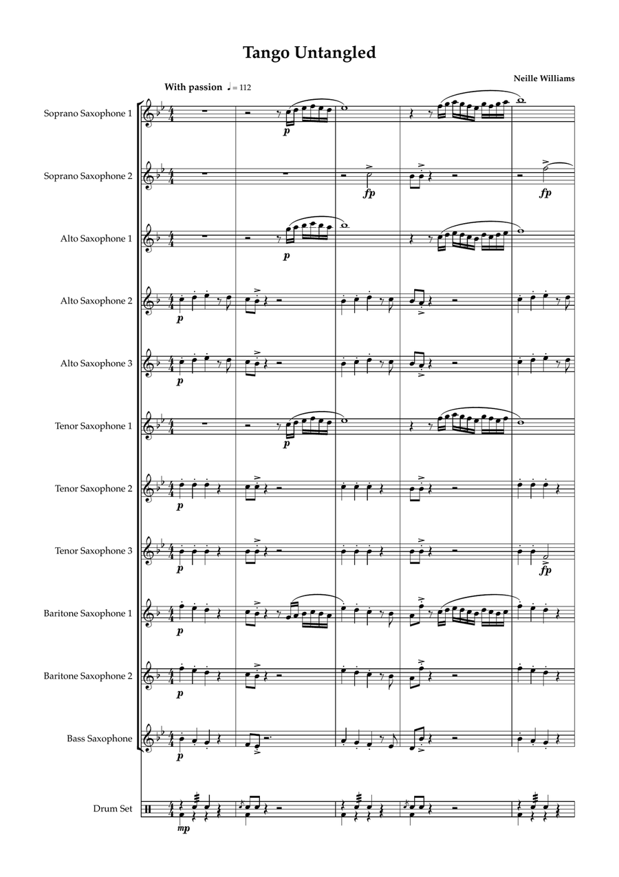 Tango Untangled Woodwind Ensemble scores gallery preview page 2
