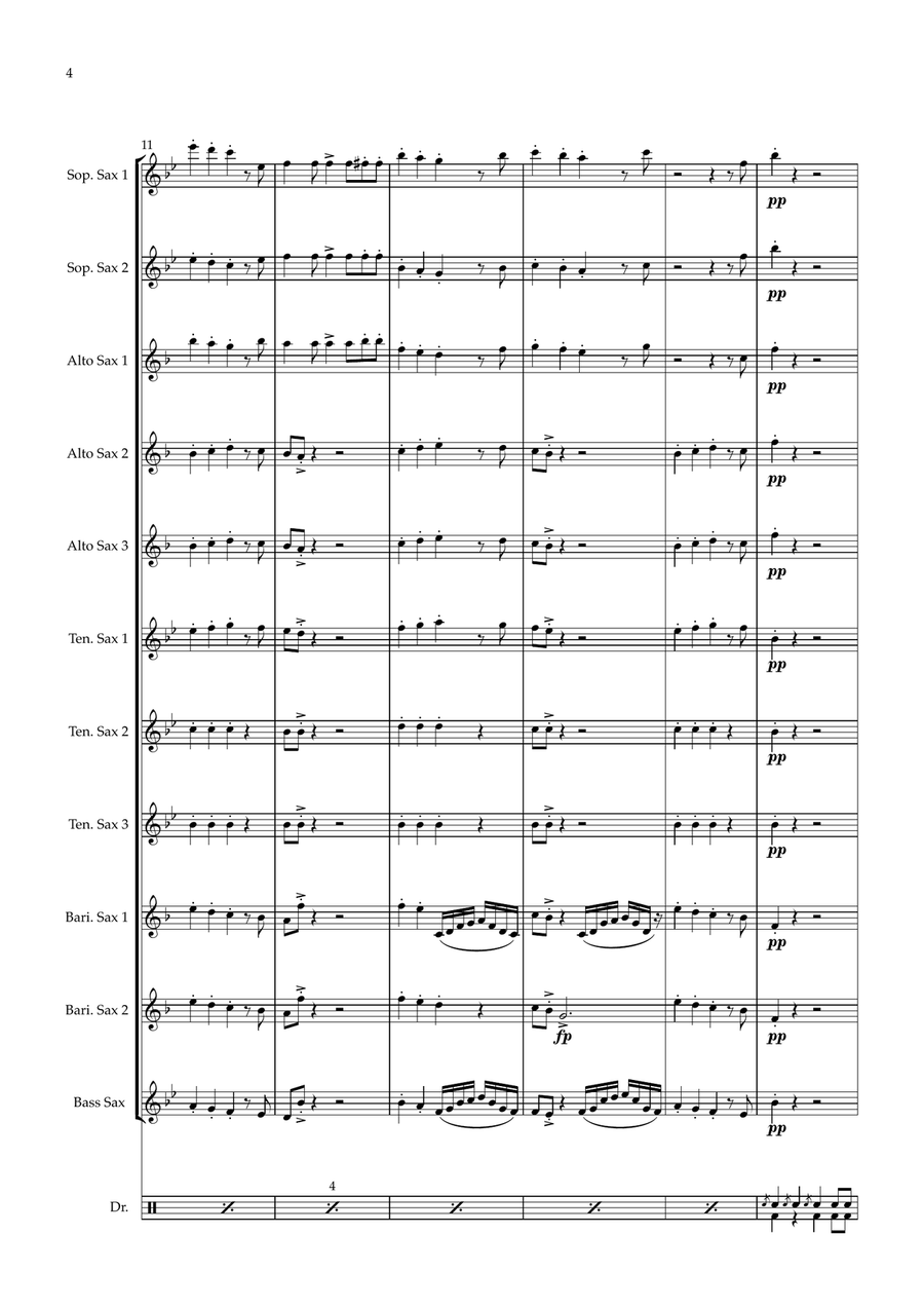 Tango Untangled Woodwind Ensemble scores gallery preview page 4