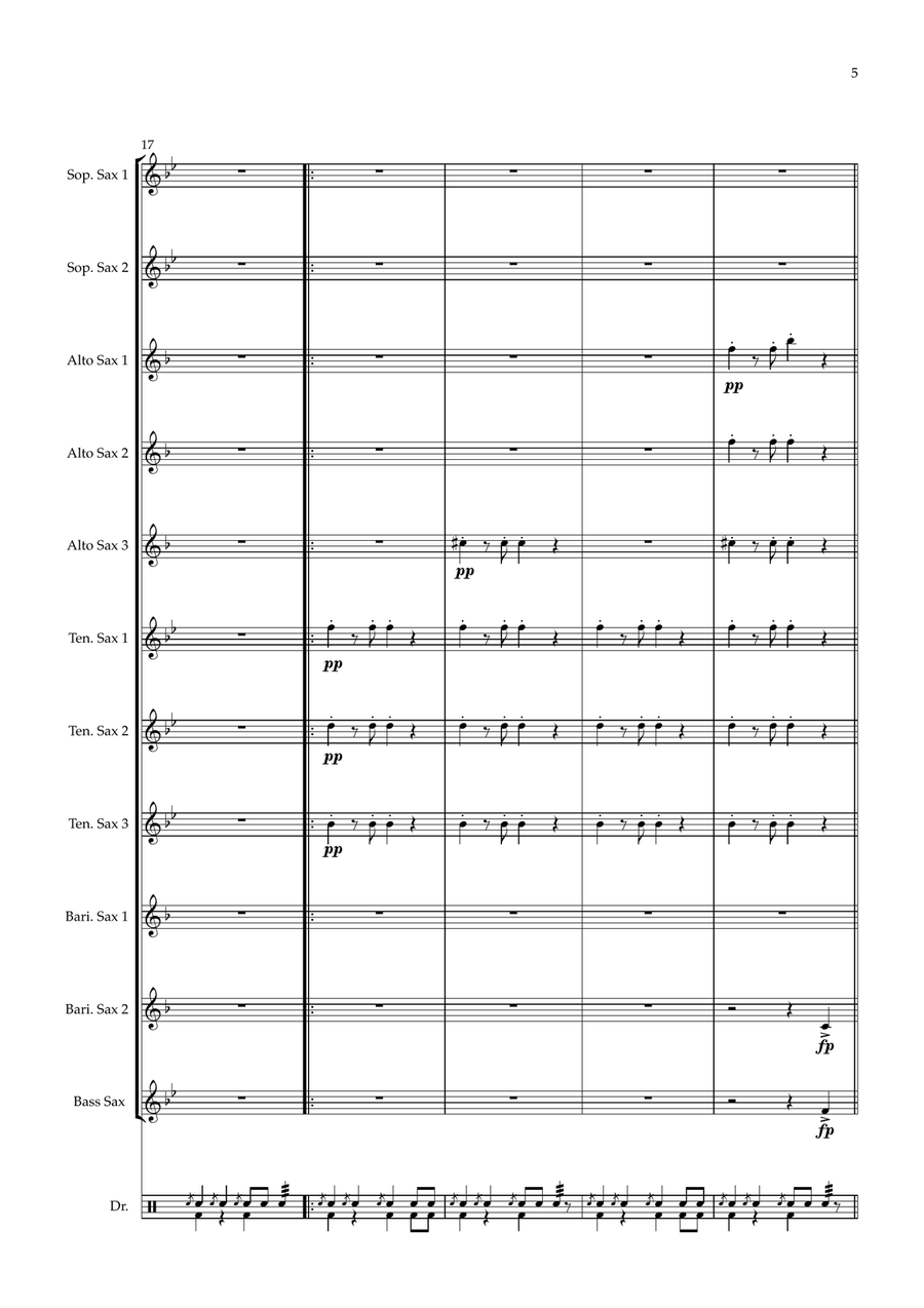 Tango Untangled Woodwind Ensemble scores gallery preview page 5
