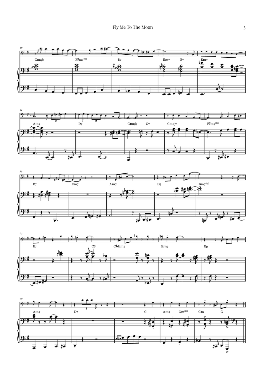 Fly Me To The Moon (In Other Words) Piano scores gallery preview page 3