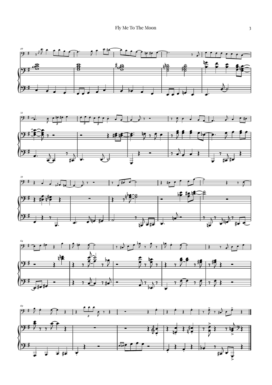 Fly Me To The Moon (In Other Words) Piano scores gallery preview page 3