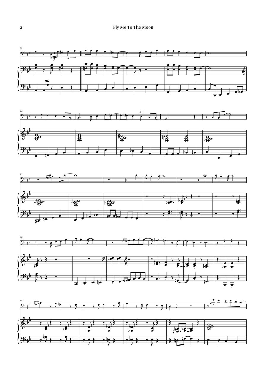 Fly Me To The Moon (In Other Words) Bassoon scores gallery preview page 2