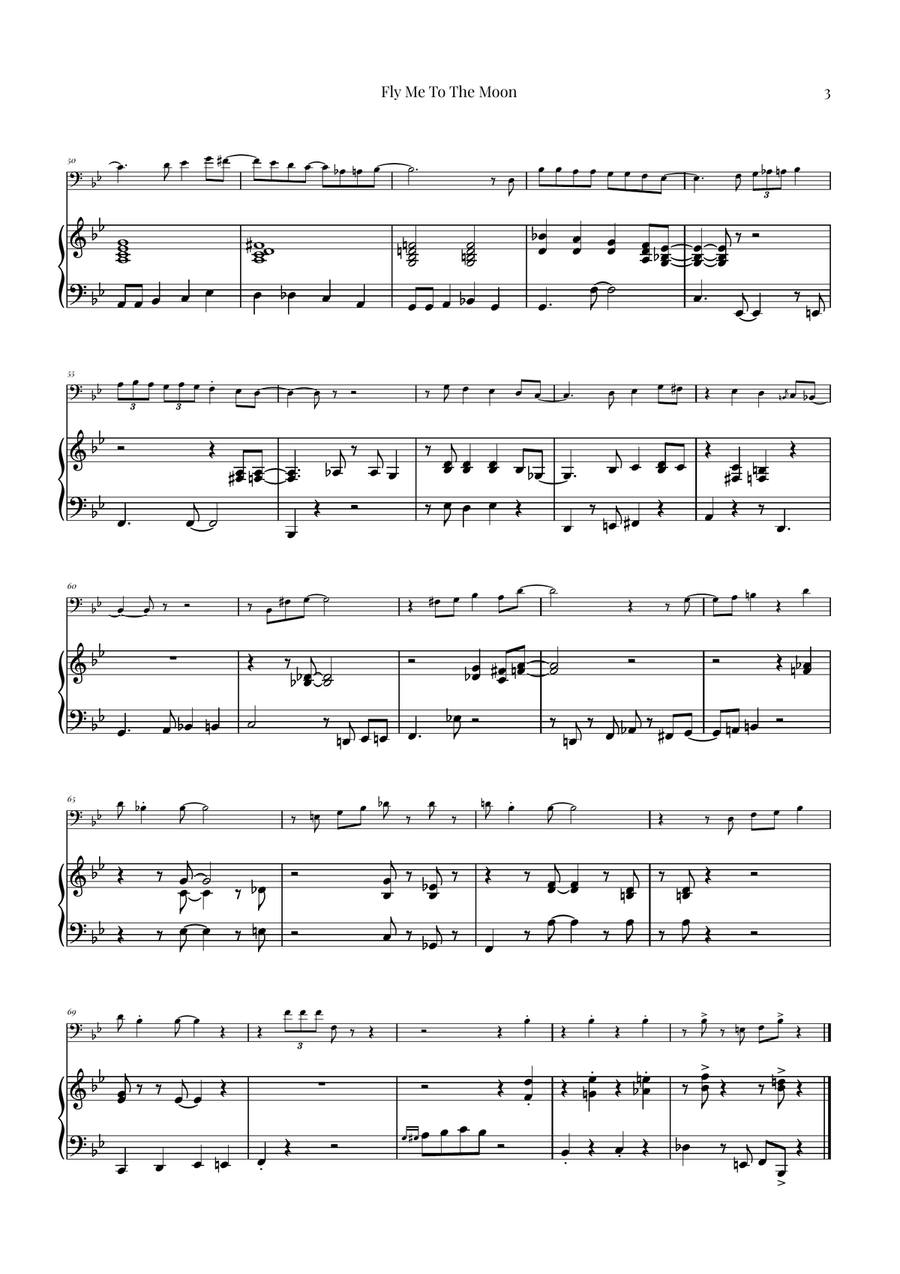 Fly Me To The Moon (In Other Words) Bassoon scores gallery preview page 3