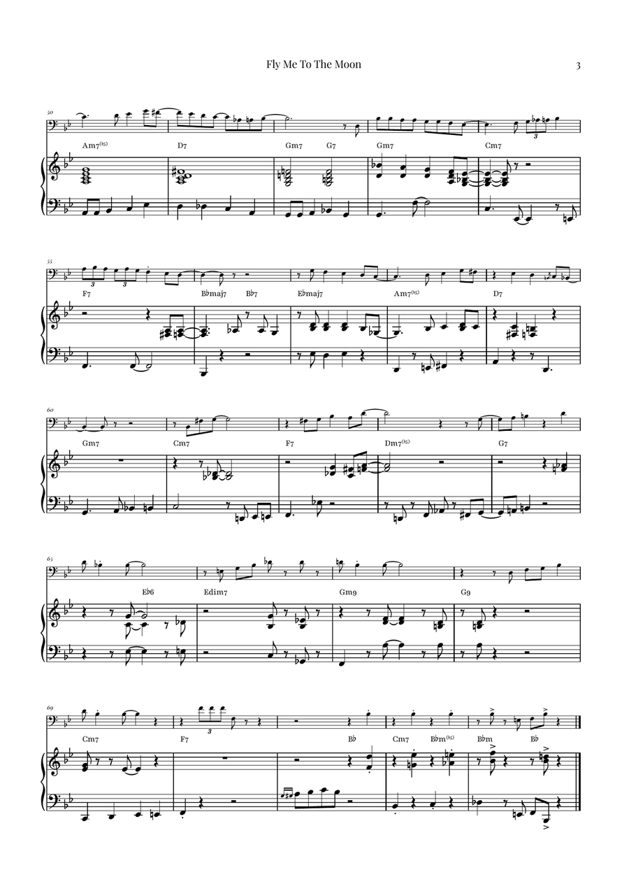 Fly Me To The Moon (In Other Words) Bassoon scores gallery preview page 3