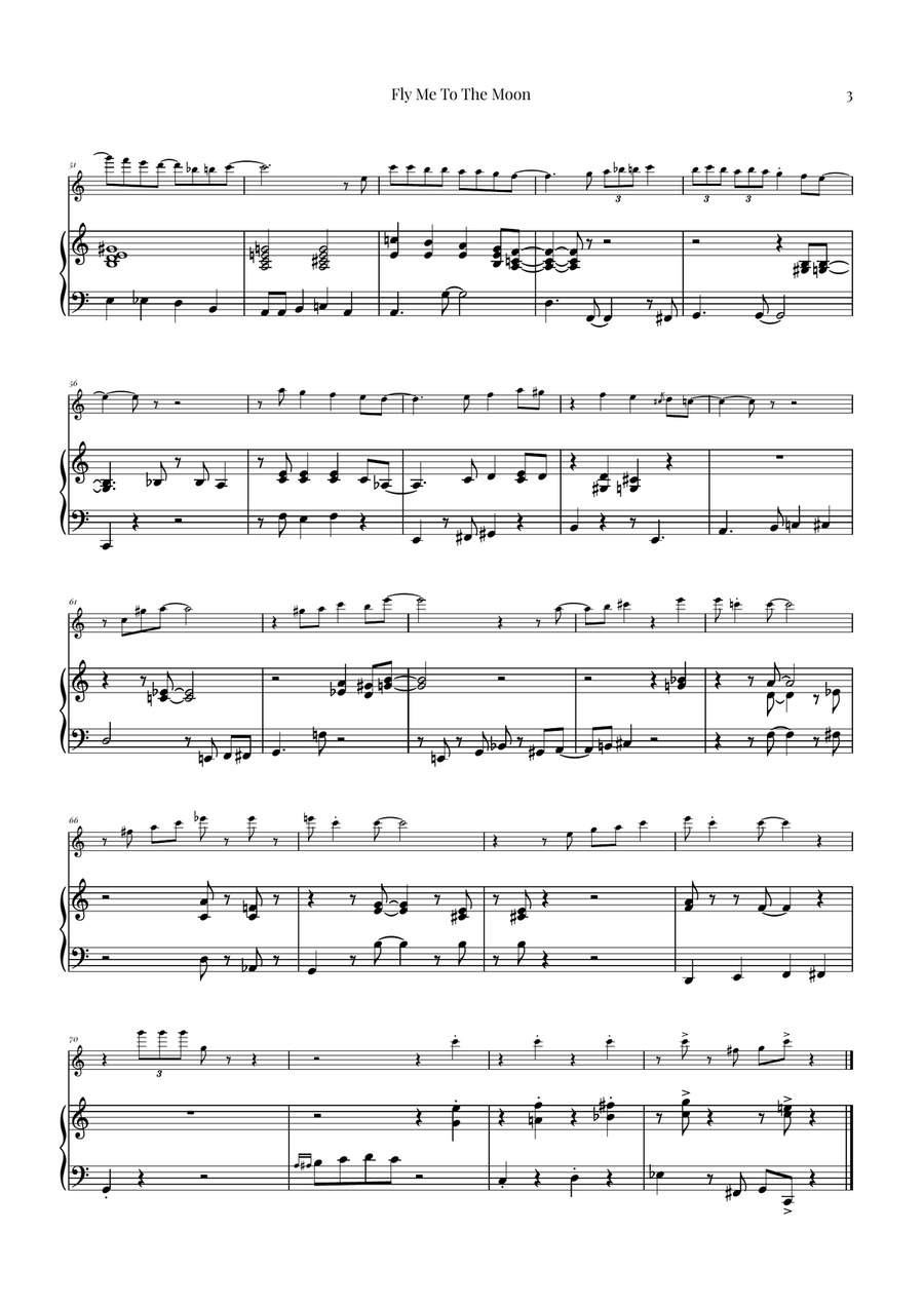 Fly Me To The Moon (In Other Words) Flute Solo scores gallery preview page 3