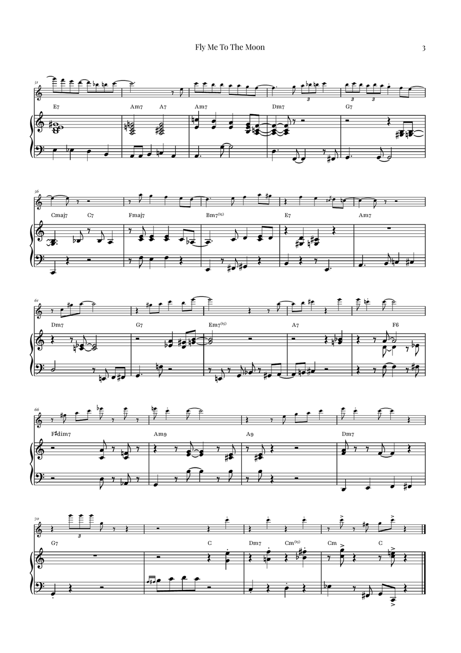 Fly Me To The Moon (In Other Words) Flute Solo scores gallery preview page 3