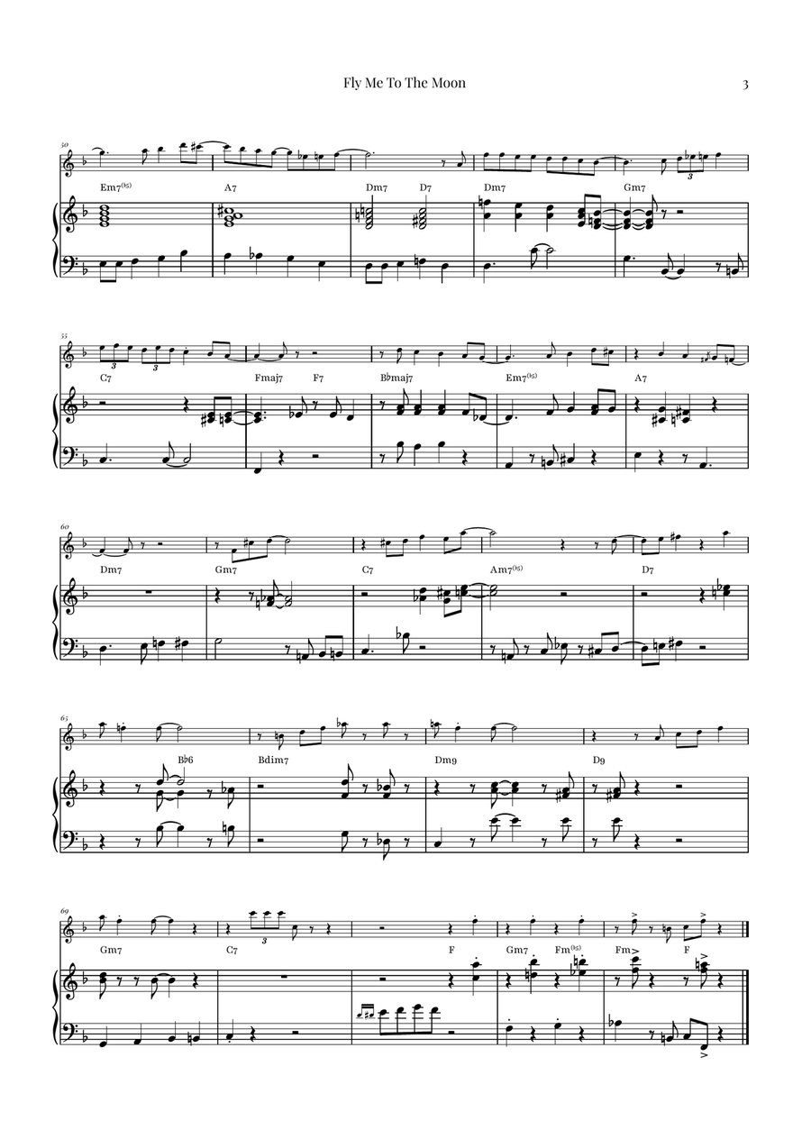Fly Me To The Moon (In Other Words) Piano scores gallery preview page 3