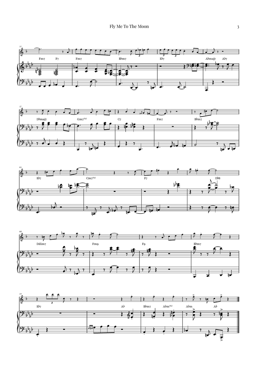 Fly Me To The Moon (In Other Words) Alto Saxophone scores gallery preview page 3