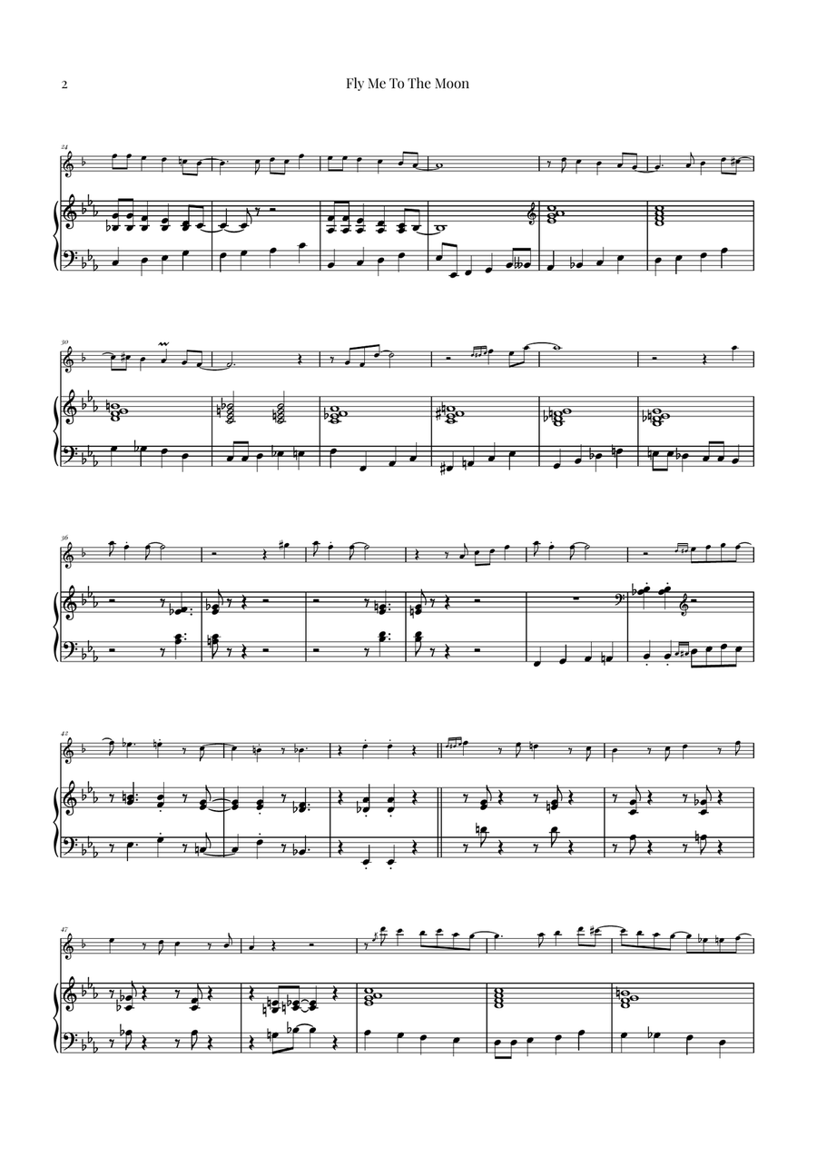 Fly Me To The Moon (In Other Words) Soprano Saxophone scores gallery preview page 2