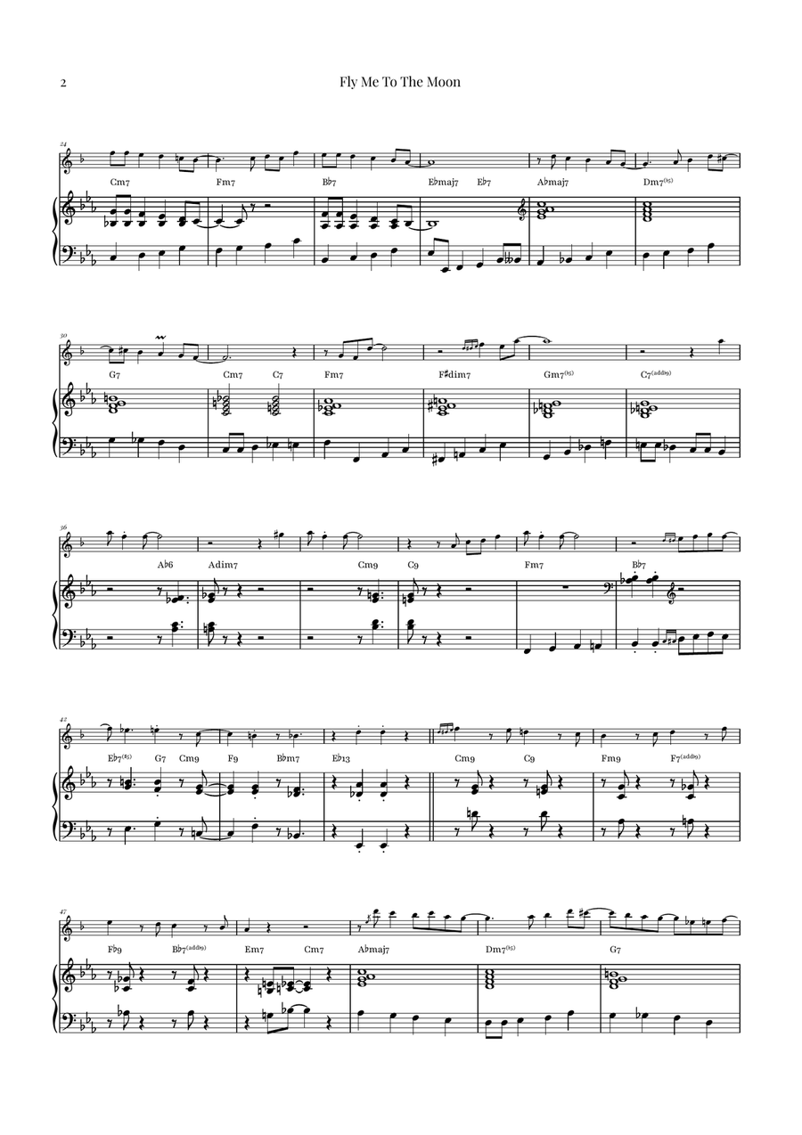 Fly Me To The Moon (In Other Words) Soprano Saxophone scores gallery preview page 2