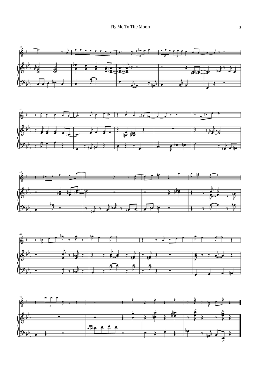 Fly Me To The Moon (In Other Words) Tenor Saxophone scores gallery preview page 3