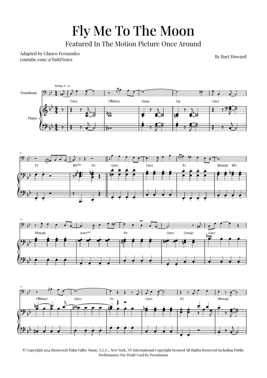 Fly Me To The Moon (In Other Words) Piano scores gallery preview page 1
