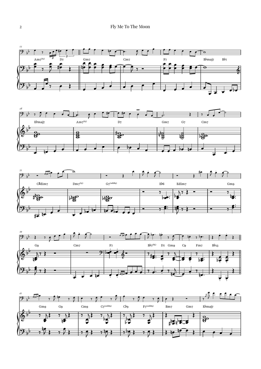 Fly Me To The Moon (In Other Words) Piano scores gallery preview page 2