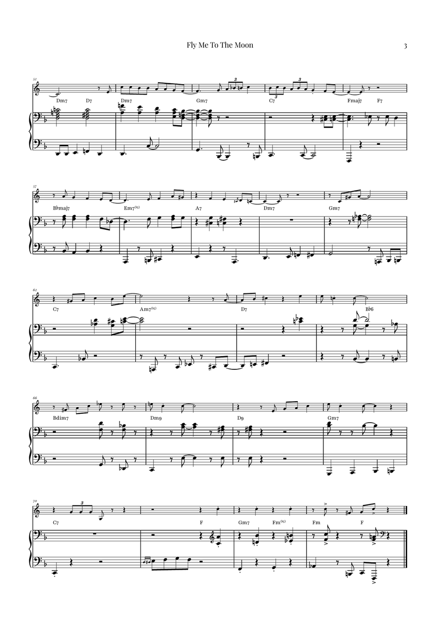 Fly Me To The Moon (In Other Words) Piano scores gallery preview page 3