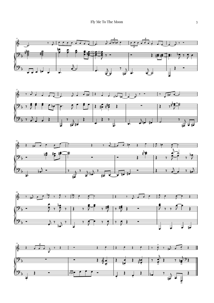 Fly Me To The Moon (In Other Words) Piano scores gallery preview page 3