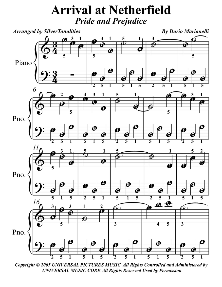 Arrival At Netherfield Arrival At Netherfield Piano Method scores gallery preview page 1