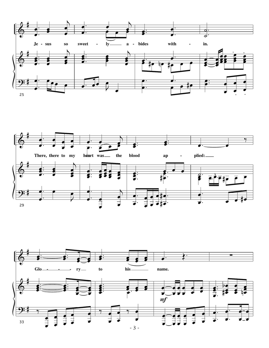 Down At The Cross Two voices 2-Part scores gallery preview page 3