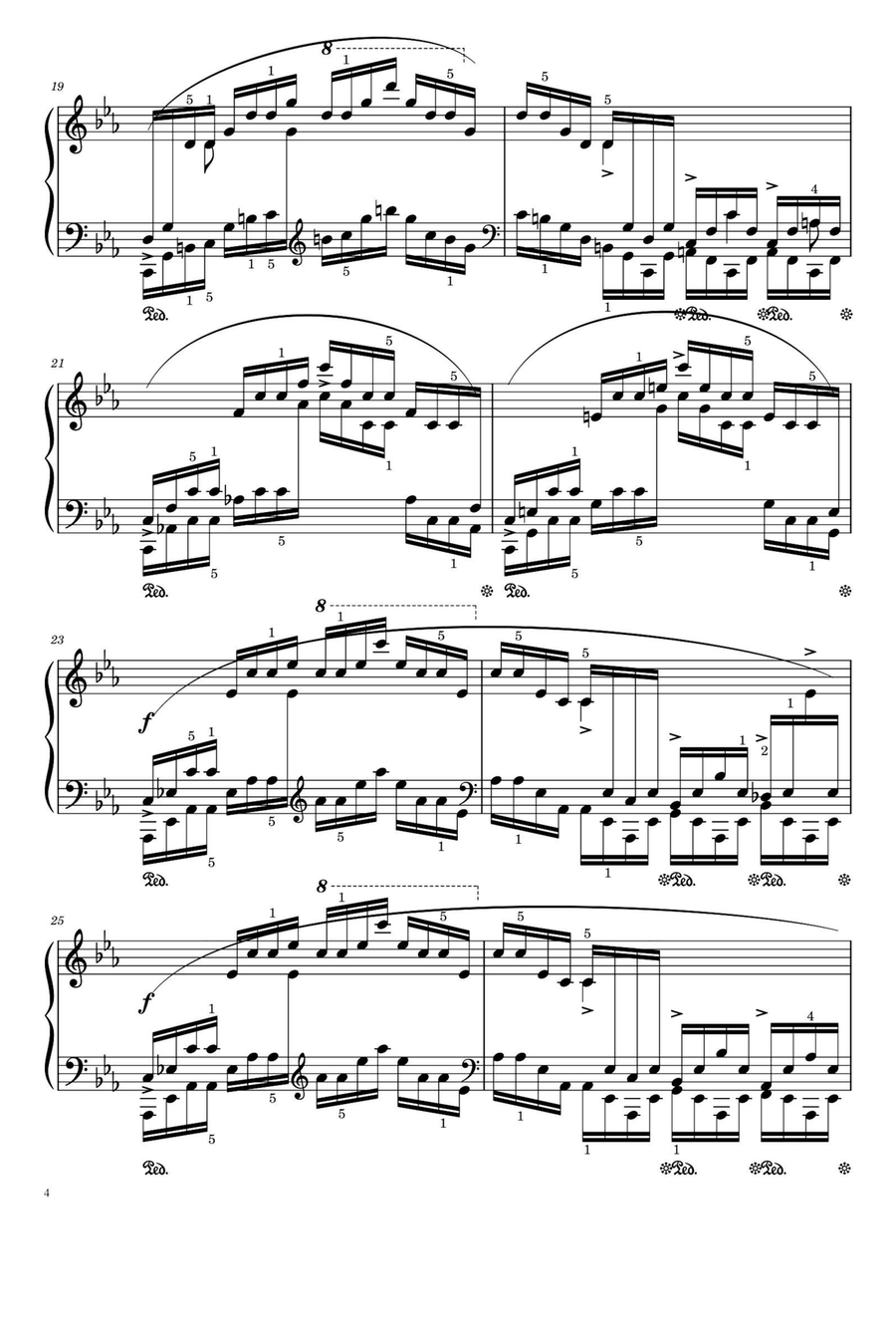 Etude Op.25 No.12 Ocean - Fryderyk Fanciszek Chopin Piano Method scores gallery preview page 4