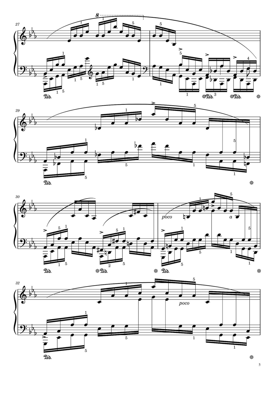 Etude Op.25 No.12 Ocean - Fryderyk Fanciszek Chopin Piano Method scores gallery preview page 5