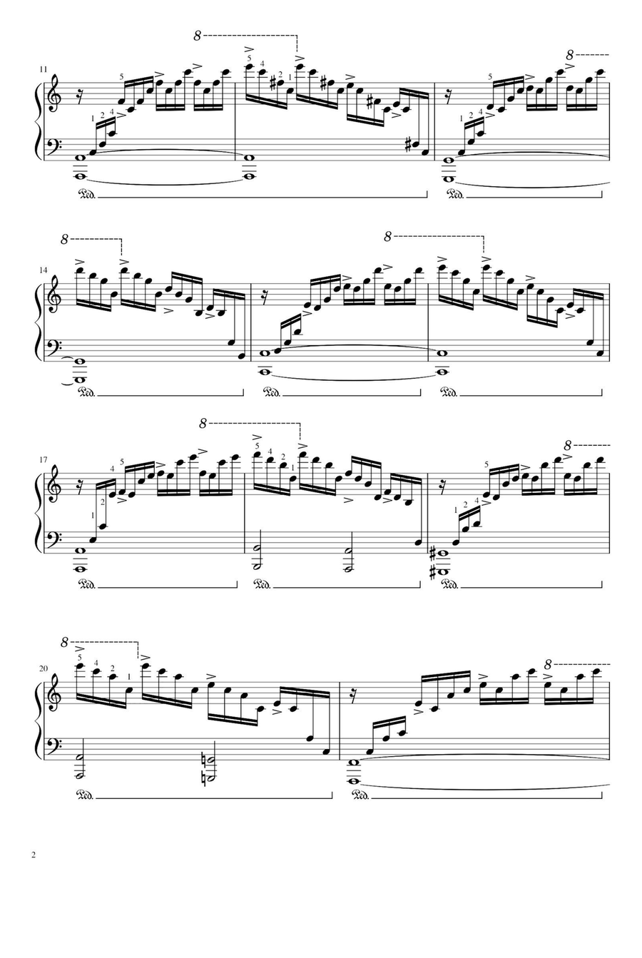 Etude op.10 no.1 Waterfall - Fryderyk Fanciszek Chopin Piano Method scores gallery preview page 2