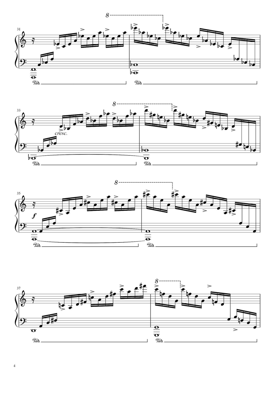 Etude op.10 no.1 Waterfall - Fryderyk Fanciszek Chopin Piano Method scores gallery preview page 4