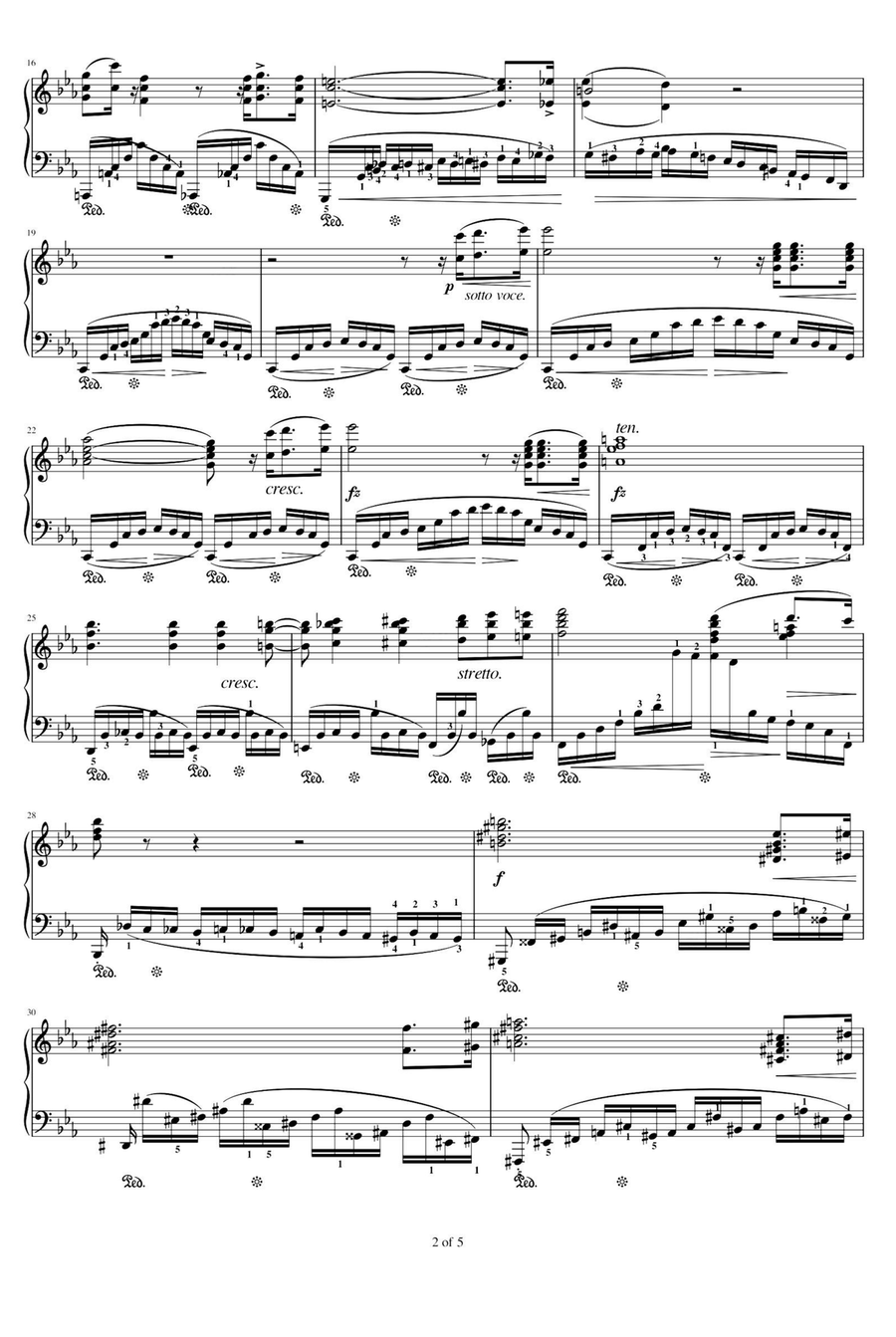Etude op.10 no.12 Revolutionary - Fryderyk Fanciszek Chopin Piano Method scores gallery preview page 2
