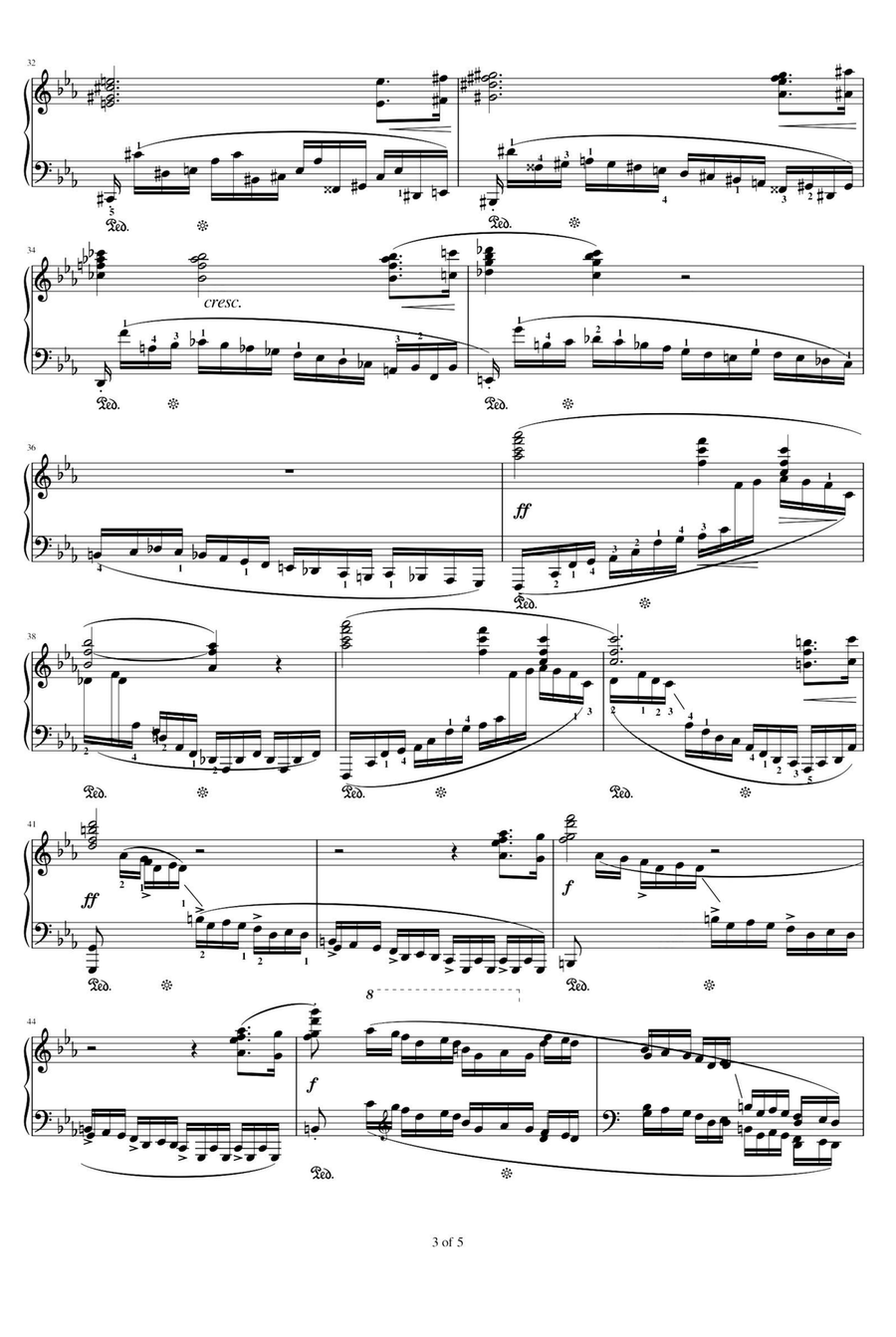 Etude op.10 no.12 Revolutionary - Fryderyk Fanciszek Chopin Piano Method scores gallery preview page 3