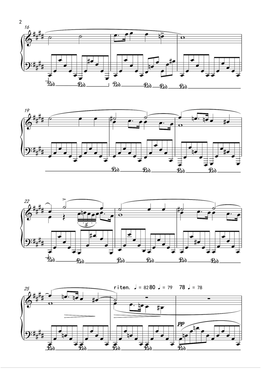 Nocturnes Opus 27 No. 1 in C♯ - Fryderyk Fanciszek Chopin Piano Solo scores gallery preview page 2