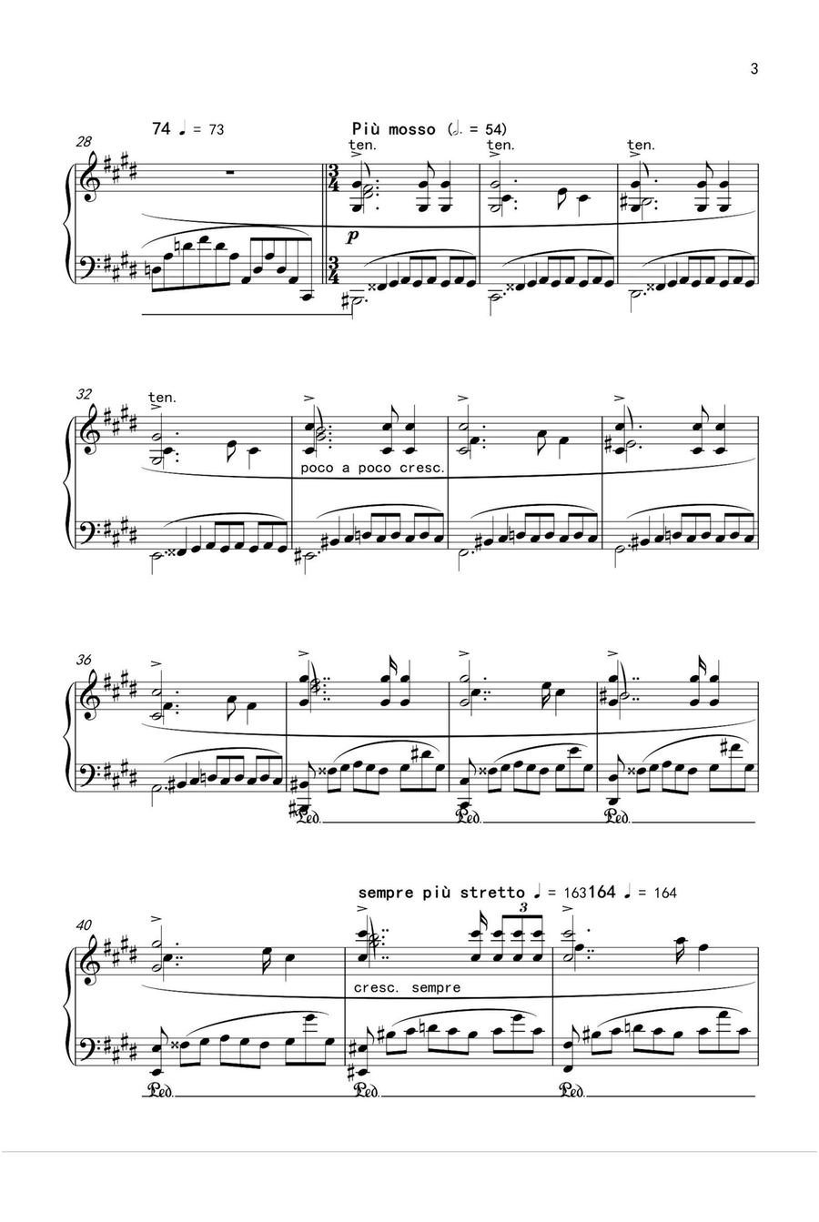 Nocturnes Opus 27 No. 1 in C♯ - Fryderyk Fanciszek Chopin Piano Solo scores gallery preview page 3