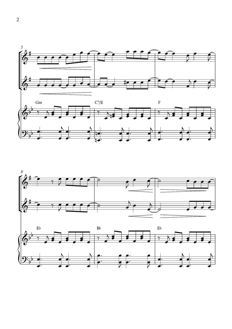 Killing Me Softly With His Song Woodwind Duet scores gallery preview page 2