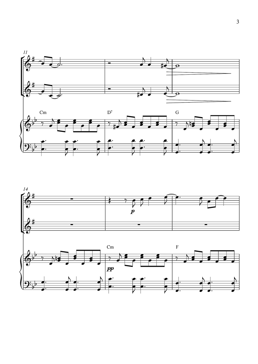 Killing Me Softly With His Song Woodwind Duet scores gallery preview page 3