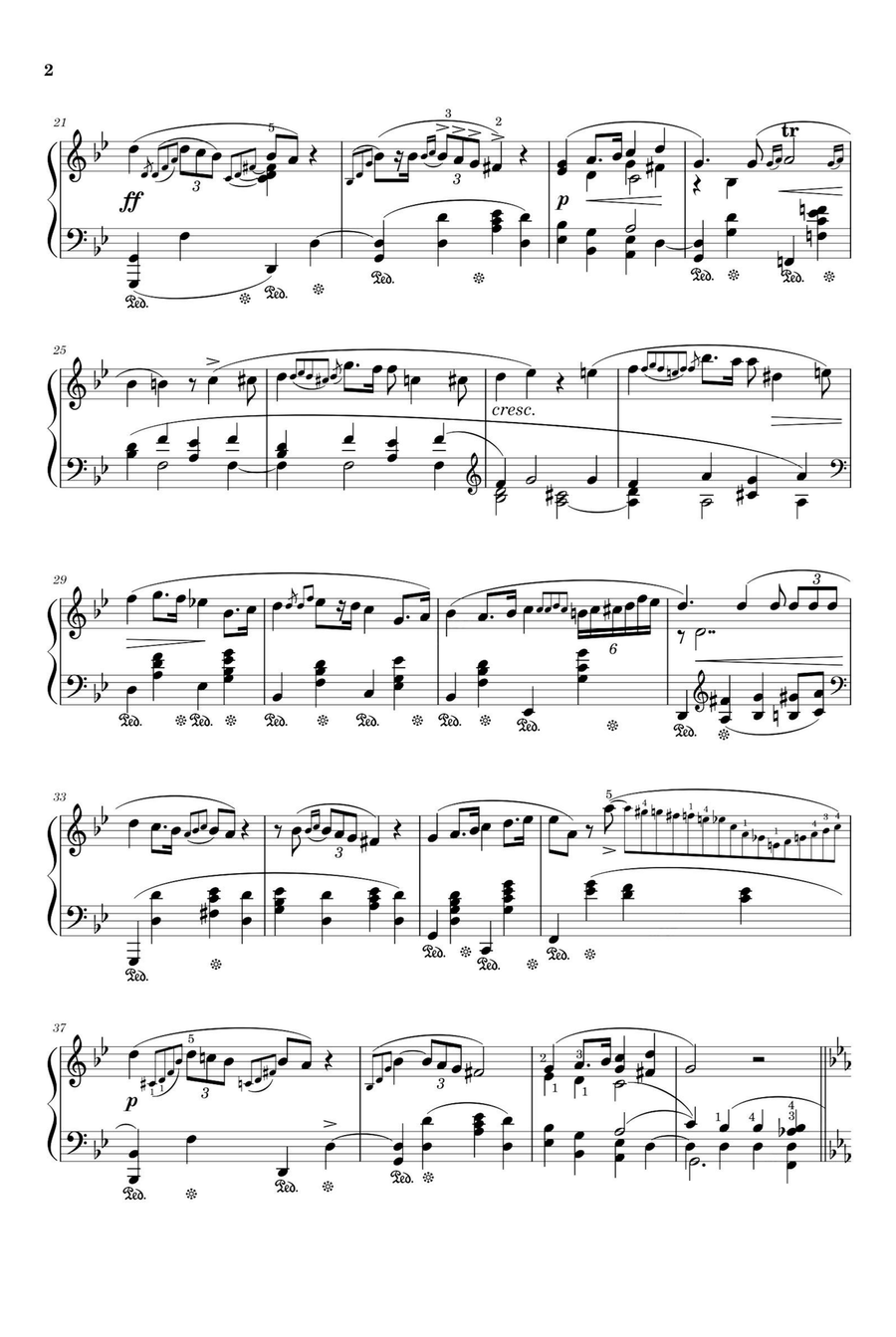 Nocturne Op.37 No.1 - Fryderyk Fanciszek Chopin Piano Solo scores gallery preview page 2