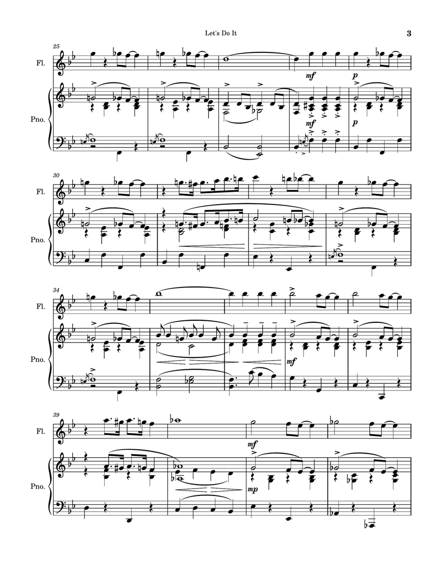 Let's Do It (Let's Fall in Love) by Cole Porter Flute scores gallery preview page 3