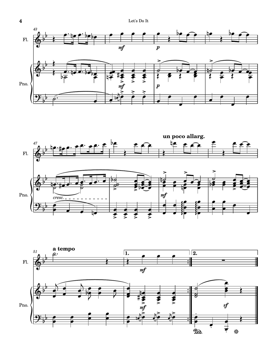 Let's Do It (Let's Fall in Love) by Cole Porter Flute scores gallery preview page 4