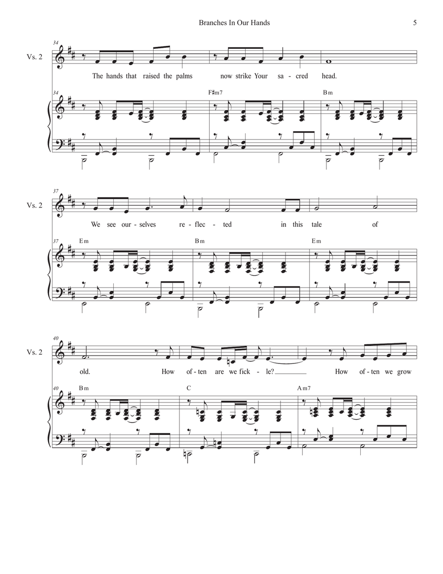 Branches In Our Hands (2-part choir) 2-Part scores gallery preview page 5