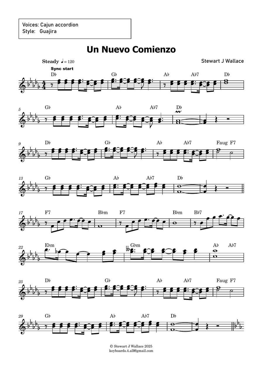 Un Nuevo Comienzo (A New Beginning) Piano scores gallery preview page 2