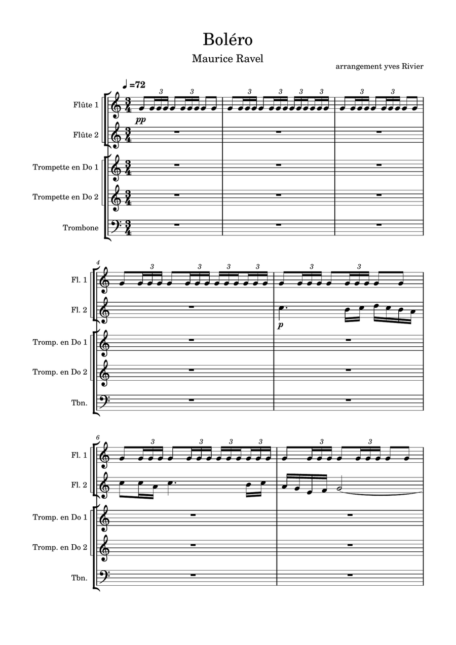 BOLERO BOLERO Chamber Orchestra scores gallery preview page 1