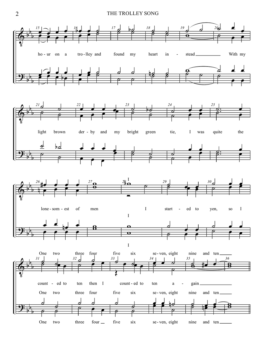 The Trolley Song The Trolley Song TTBB scores gallery preview page 3