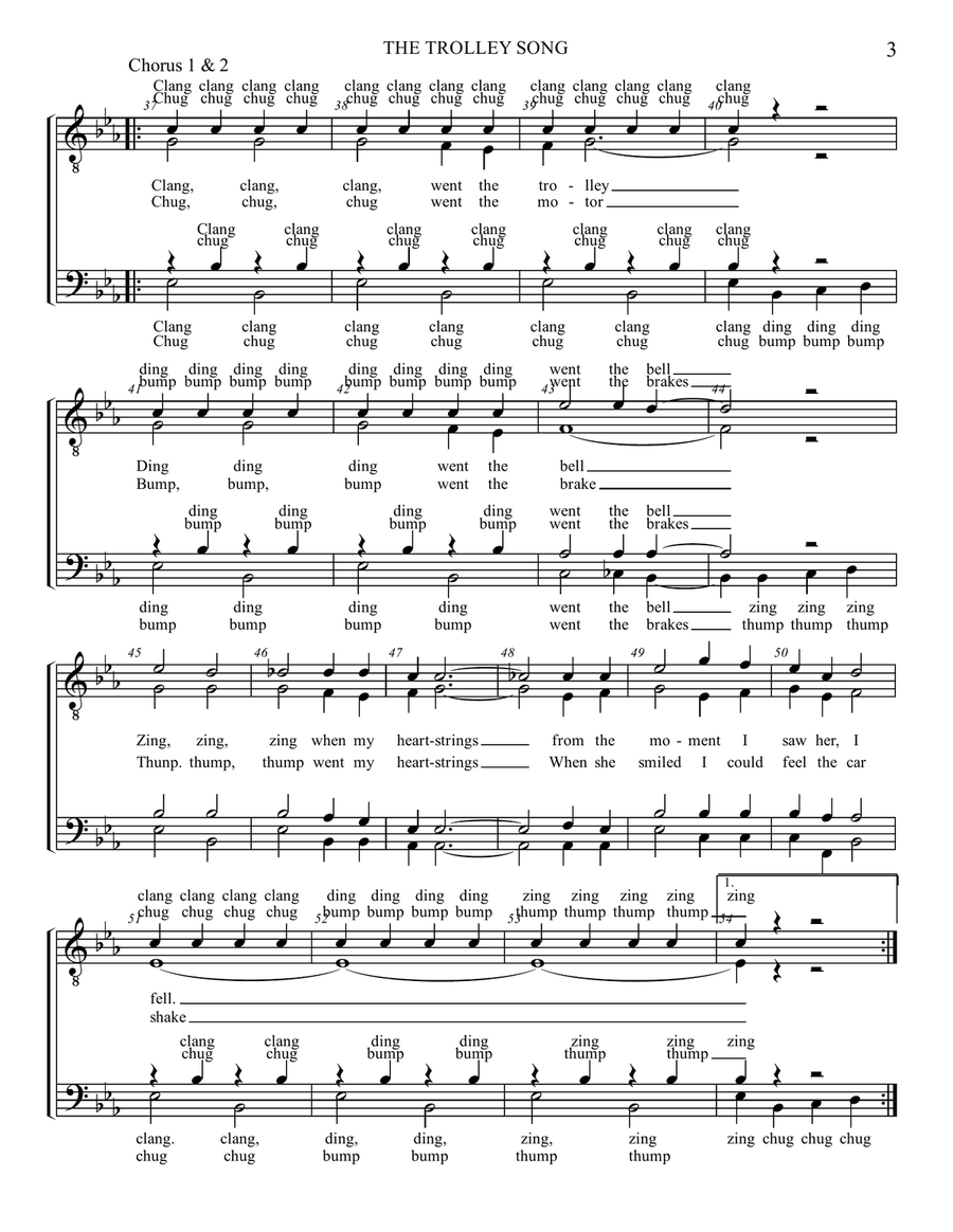 The Trolley Song The Trolley Song TTBB scores gallery preview page 4