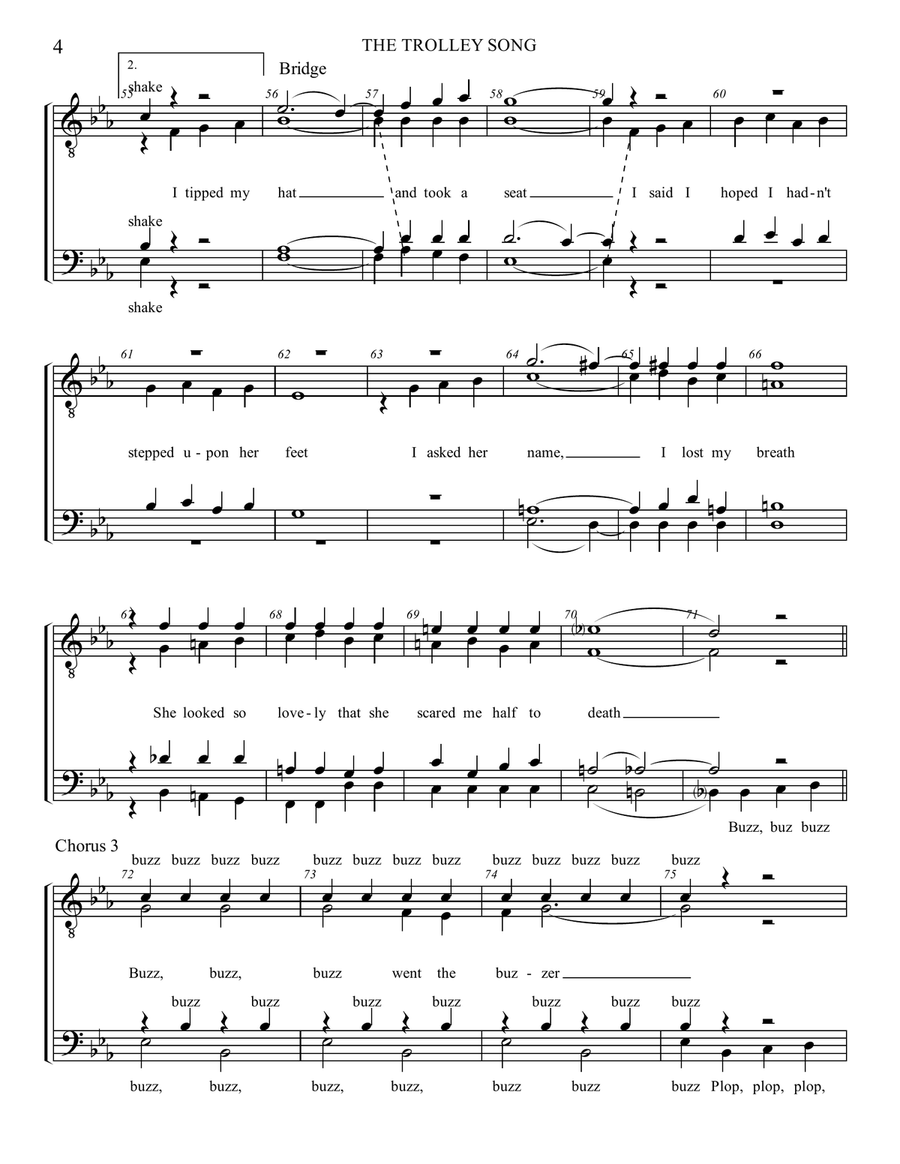 The Trolley Song The Trolley Song TTBB scores gallery preview page 5