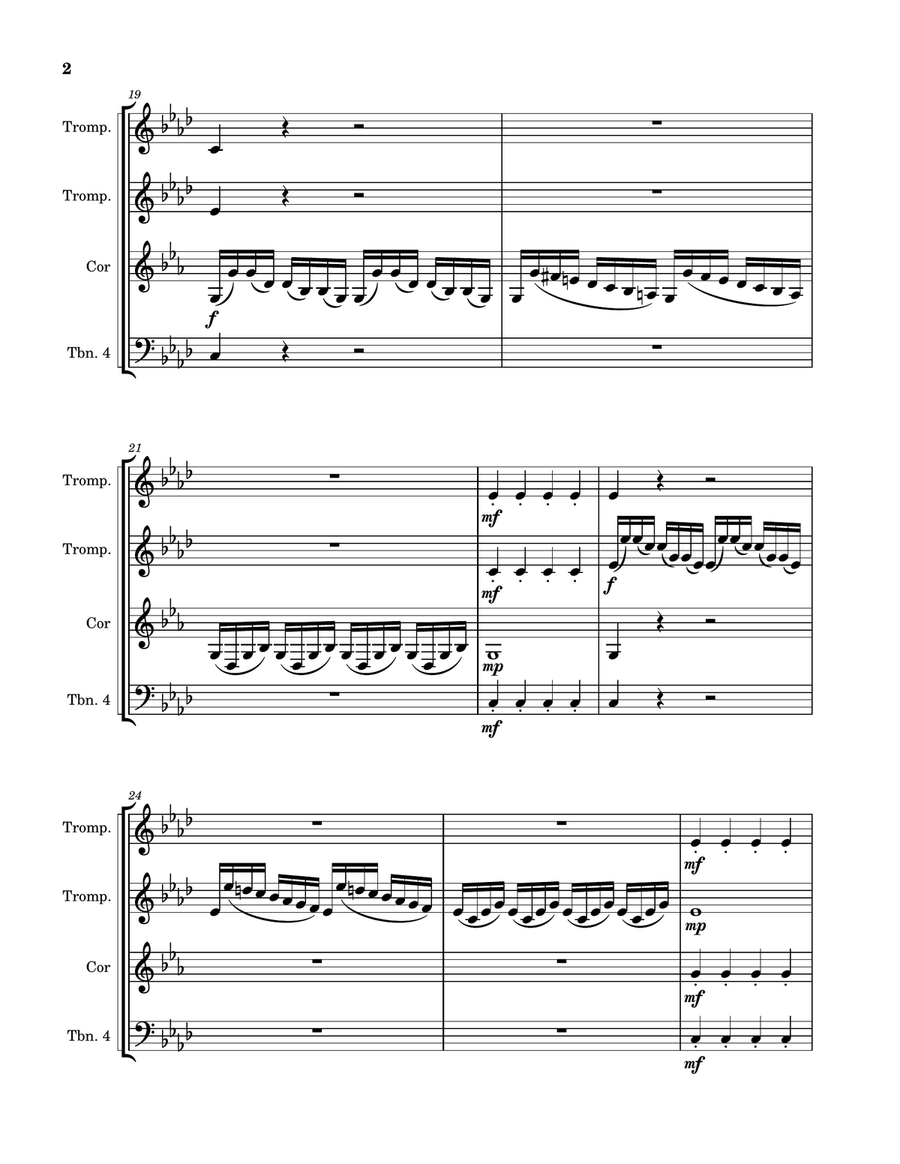 LES 4 SAISONS LES 4 SAISONS Brass Quartet scores gallery preview page 2