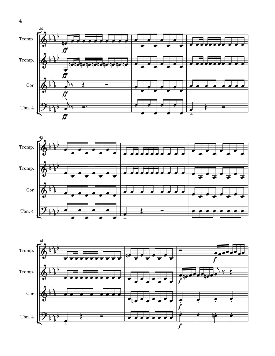 LES 4 SAISONS LES 4 SAISONS Brass Quartet scores gallery preview page 4